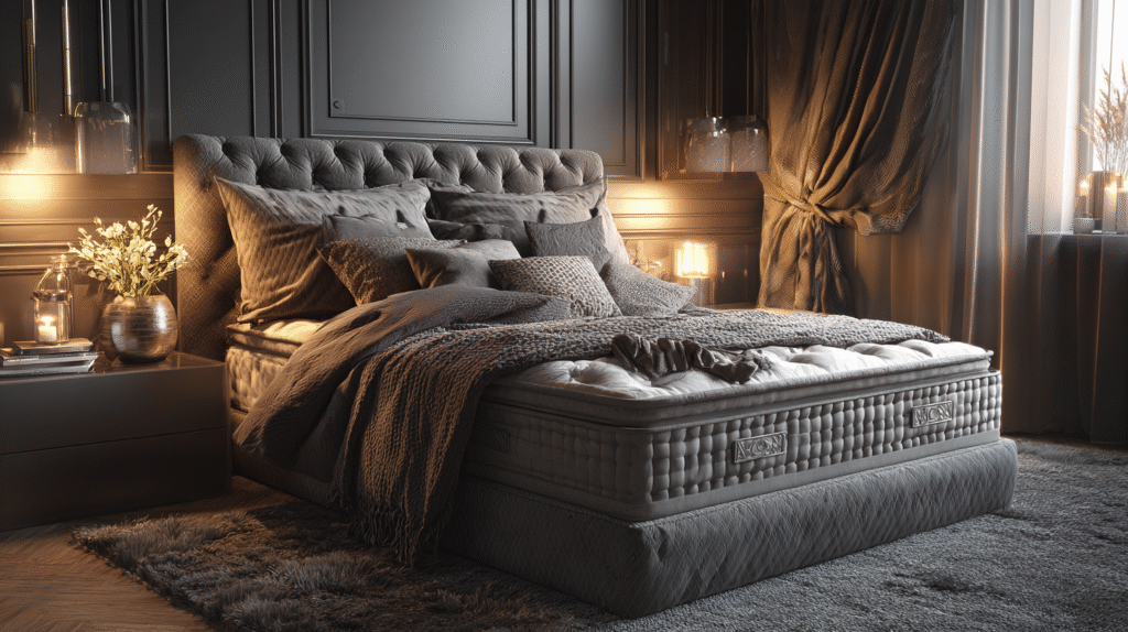 Sypialnia z klasą: łóżko kontynentalne i komfort